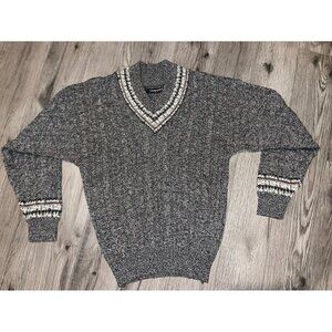Vintage Colore Italy Men’s V-Neck Wool‎ Long Sleeve Sweater Size Medium